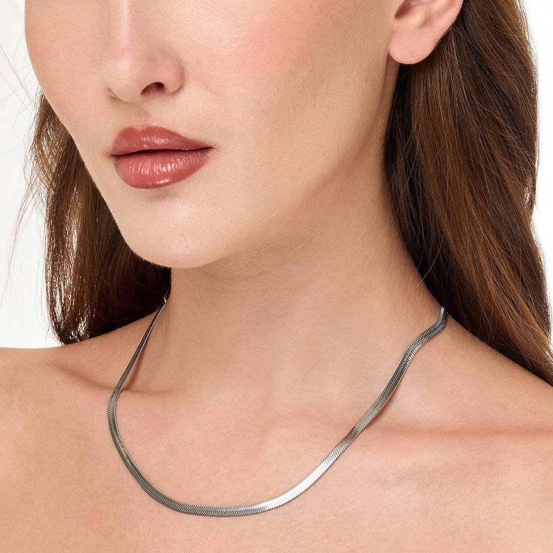 Snake Necklace Silver