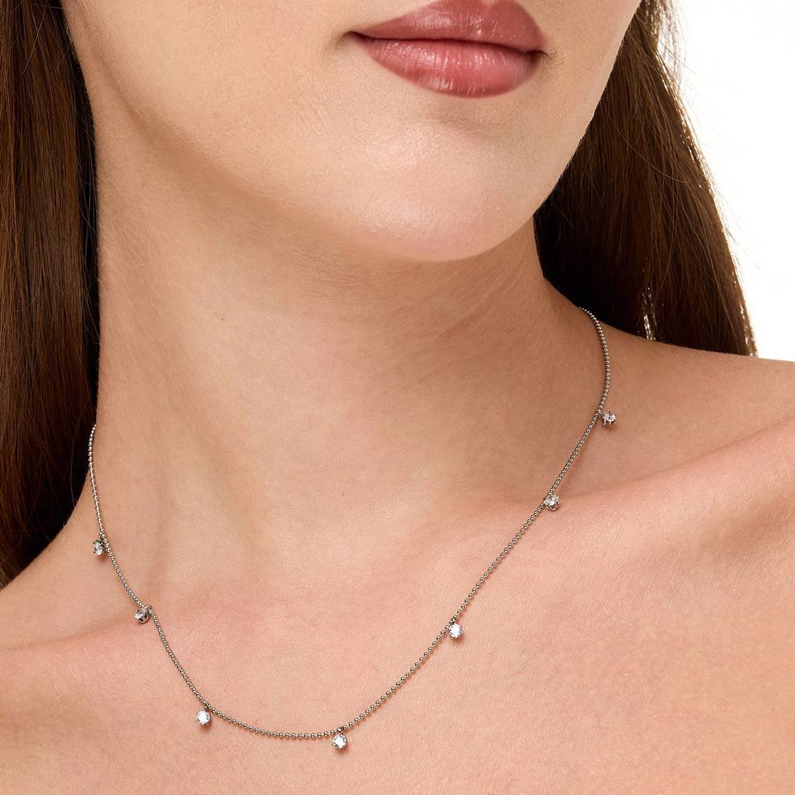 Dewdrop Station Choker Silver