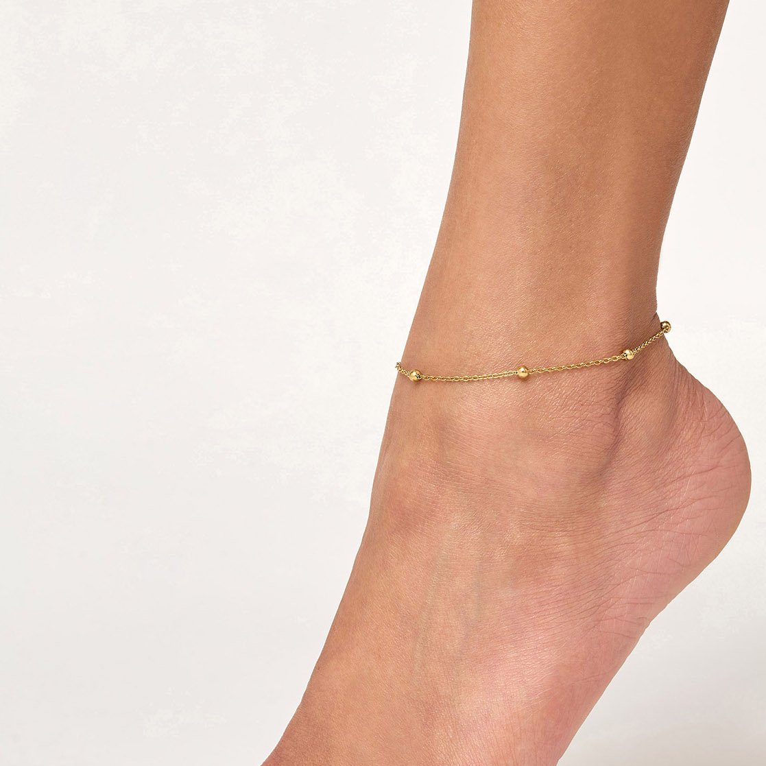 Gold Bead Anklet