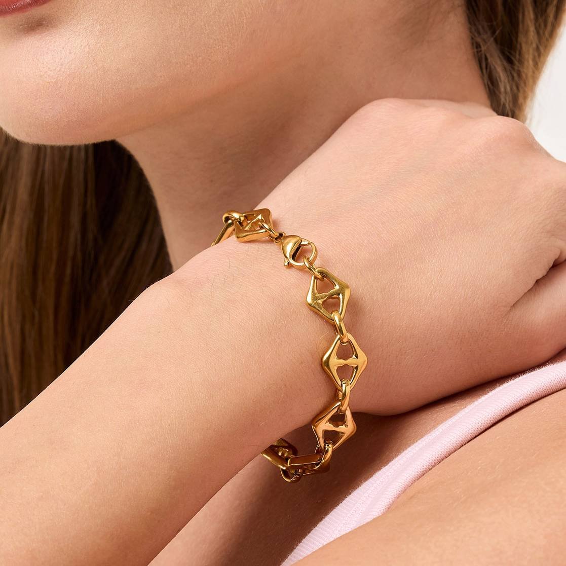 Bold Link Bracelet Gold