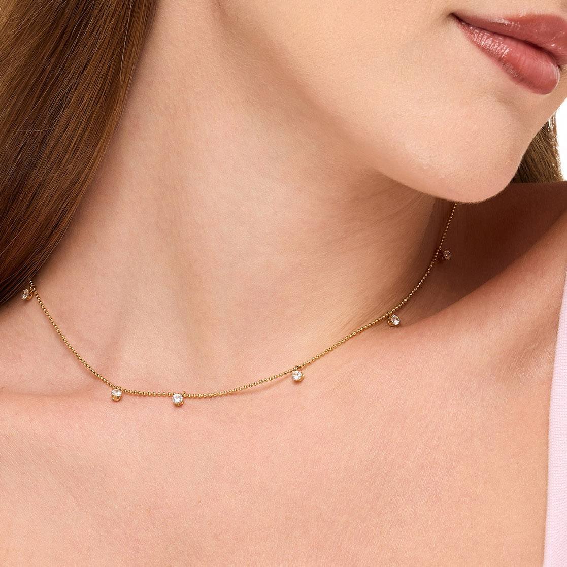 Dewdrop Station Choker Gold