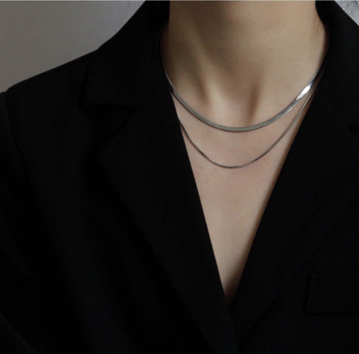 Double Layer Snake Chain - Silver